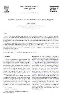 Econimic Incentives and Small Firms