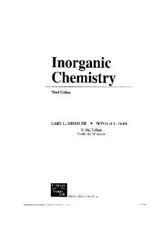 Inorganic Chemistry Miessler Tarr