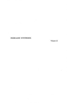 Inorganic Syntheses, Vol. 22