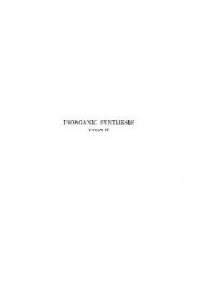 Inorganic Syntheses, Volume 4