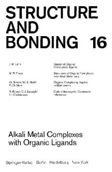 Alkali Metal Complexes with Organic Ligands