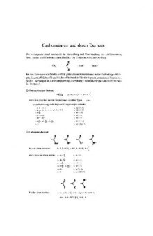 Houben-Weyl Methods in Organic Chemistry: Carboxylic Acid, Derivates