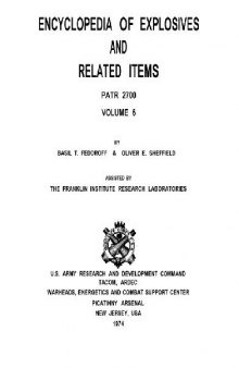 Encyclopedia of Explosives and Related Items