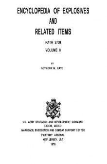 Encyclopedia of Explosives and Related Items