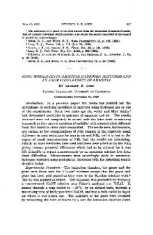 Ionic Mobilities in Ammonia-Hydrogen Mixtures and an Anomalous Effect of Ammonia