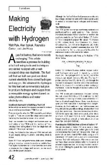 Making electricity with hydrogen