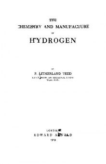 The Chemistry and Manufacture of Hydrogen