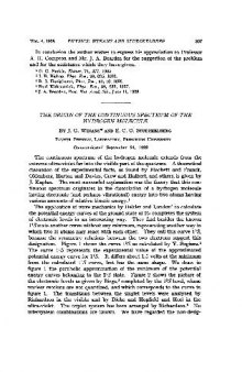 The Origin of the Continuous Spectrum of the Hydrogen Molecule