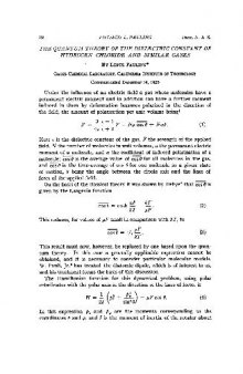 The Quantum Theory of the Dielectric Constant of Hydrogen Chloride and Similar Gases