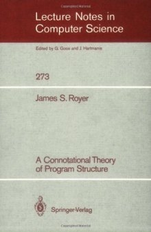 A Connotational Theory of Program Structure