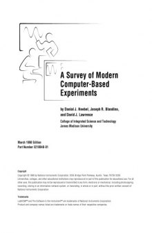 A Survey of Modern Computer-Based Experiments