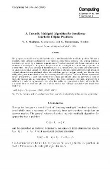 A Cascadic Multigrid Algorithm for Semilinear Indefinite Elliptic Problems