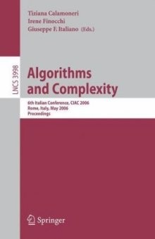 Algorithms and Complexity: 6th Italian Conference, CIAC 2006, Rome, Italy, May 29-31, 2006. Proceedings