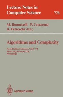 Algorithms and Complexity: Second Italian Conference, CIAC '94 Rome, Italy, February 23–25, 1994 Proceedings