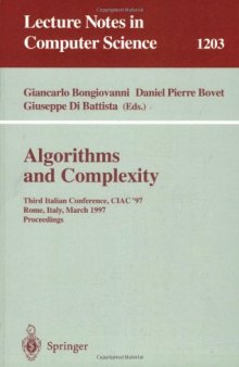 Algorithms and Complexity: Third Italian Conference, CIAC '97 Rome, Italy, March 12–14, 1997 Proceedings