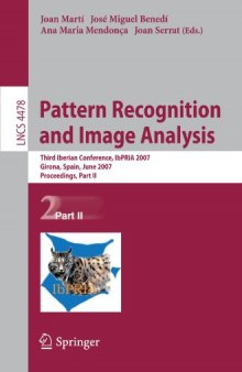 Pattern Recognition and Image Analysis: Third Iberian Conference, IbPRIA 2007, Girona, Spain, June 6-8, 2007, Proceedings, Part II