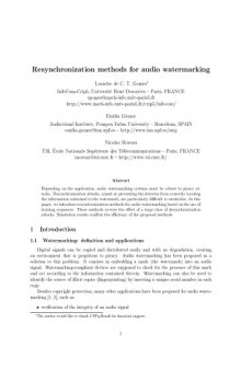 Resynchronization methods for audio watermarking