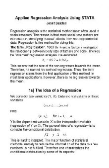 Applied Regression Analysis Using Stata