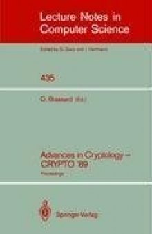 Advances in Cryptology — CRYPTO’ 89 Proceedings