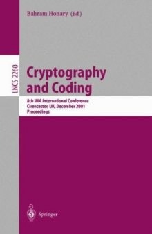 Cryptography and Coding: 8th IMA International Conference Cirencester, UK, December 17–19, 2001 Proceedings