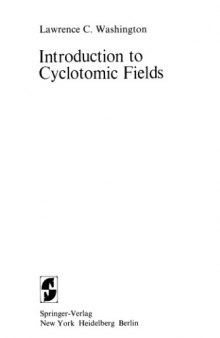 Introduction to Cyclotomic Fields 
