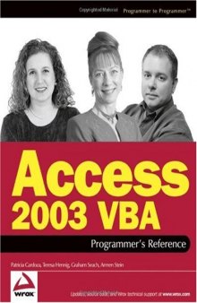 Access 2003 VBA Programmer’s Reference