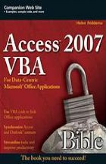Access 2007 VBA bible : for data-centric Microsoft Office applications