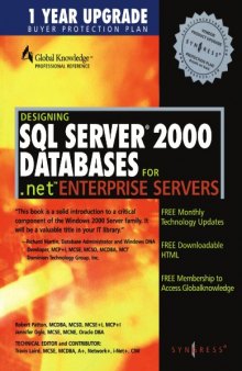 Designing SQL Server 2000 Databases for .NET Enterprise Servers