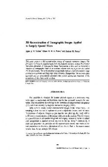 3D Reconstruction of Tomographic Images Applied to Largely Spaced Slices