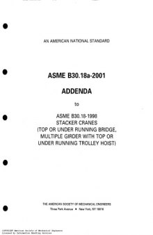 ASME B30-18-STACKER CRANES