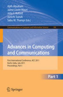 Advances in Computing and Communications: First International Conference, ACC 2011, Kochi, India, July 22-24, 2011. Proceedings, Part I