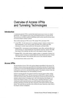 Access VPN Solutions Using Tunneling Technology