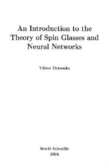 An intro to the theory of spin glasses and neural networks