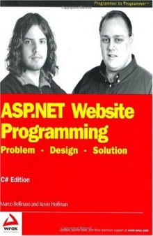 ASP.NET Website Programming: Problem - Design - Solution C# Edition