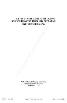 A Step-By-Step Guide To Installing And Securing The Tru64 Unix Operating System Version 5.1