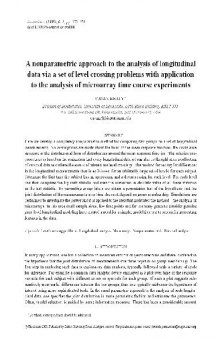 A nonparametric approach to the analysis of longitudinal data via a set of level crossing problems w