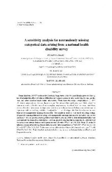 A sensitivity analysis for nonrandomly missing categorical data arising from a national health disab