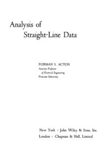 Analysis of straight-line data