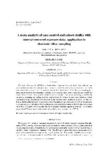 [Article] A meta-analysis of case-control and cohort studies with interval-censored exposure data application