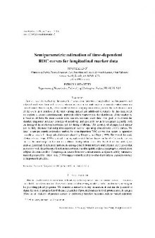 [Article] Semiparametric estimation of time-dependent ROC curves for longitudinal marker data