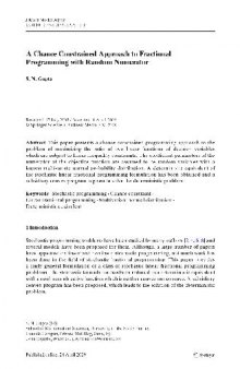 A Chance Constrained Approach to Fractional Programming with Random Numerator