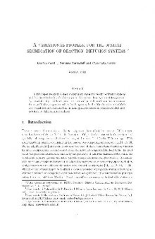 A variational problem for the spatial segregation of reaction-diffusion systems