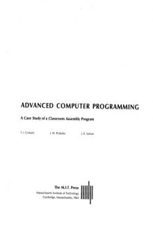 Advanced computer programming : a case study of a classroom assembly program
