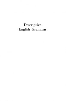 Descriptive English grammar