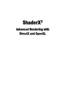 ShaderX3 - Advanced Rendering With DirectX and OpenGL