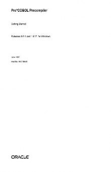 Pro*COBOL Precompiler Getting Started