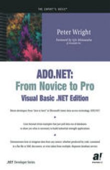 ADO.NET: From Novice to Pro, Visual Basic .NET Edition