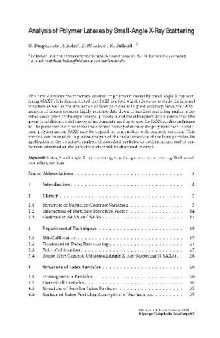 Polymer Latexes - Epoxide Resins - Polyampholytes