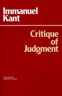 Critique of Judgment (Hackett Publishing)