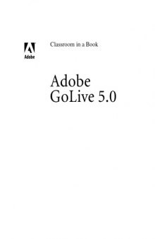 adobe golive 5.0 - classroom in a book